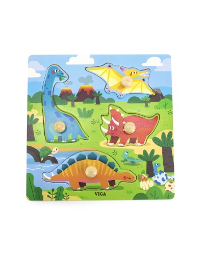 Viga 44596 Puzzle z uchwytami - Dinozaury