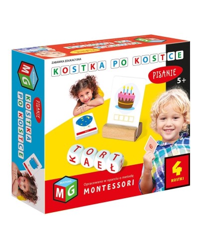 Montessori pisanie 4 kostki