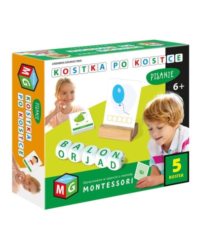 Montessori pisanie 5 kostek