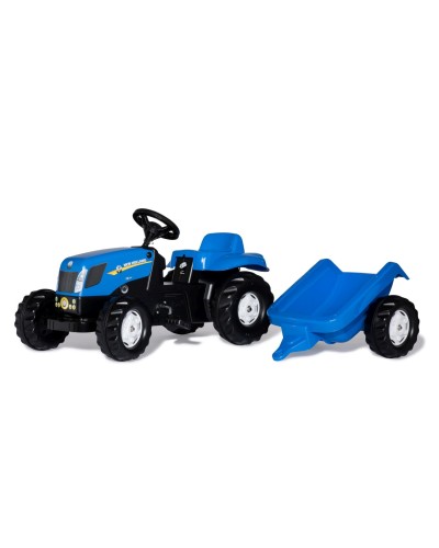 Rolly Toys 013074 Traktor Rolly Kid New Holland Agriculture z przyczepą